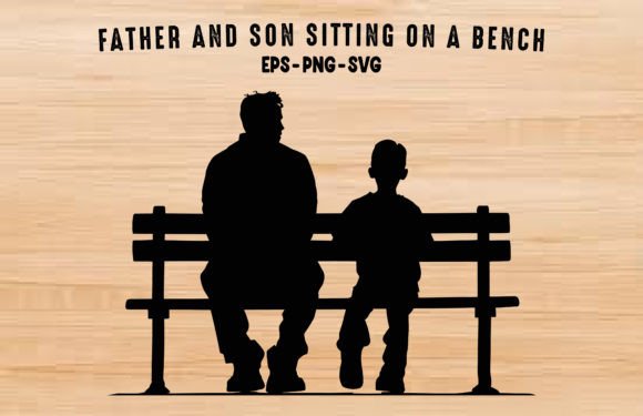 Dad and Son Sitting on Bench Silhouette: Integrating Emotional Visuals into Professional Workflows