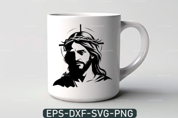 Evaluating Jesus with Crown Thorns and Cross SVG Files for Creative Projects