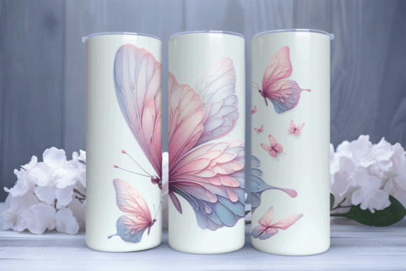 Evaluating the Pink Butterfly 20oz Skinny Tumbler Wrap for Creative and Commercial Use
