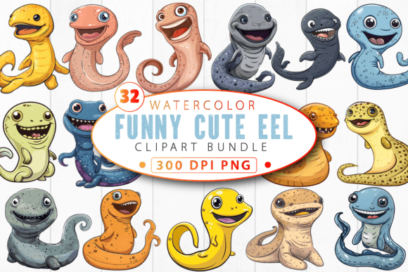 Funny Cute Eel Clipart Bundle: Strategic Applications for Creative Branding and Engagement