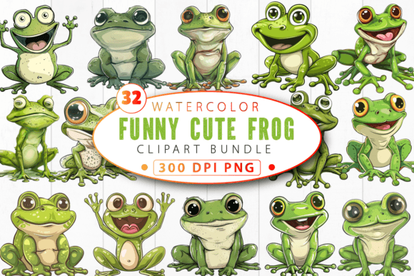 Funny Cute Frog Clipart Bundle: Elevating Modern Visual Communication