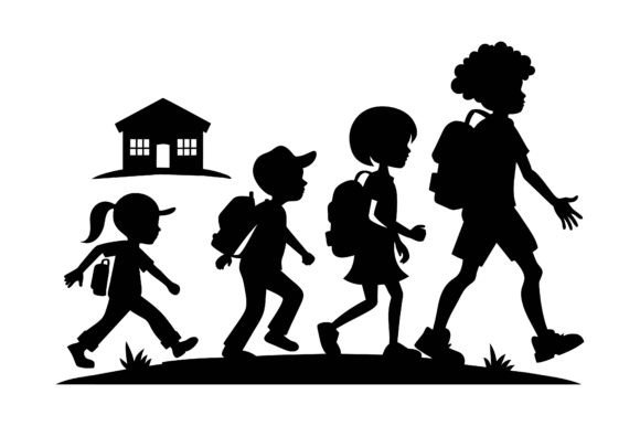 Kids Going to School Black Silhouette: A Practical Guide for Designers and Educators