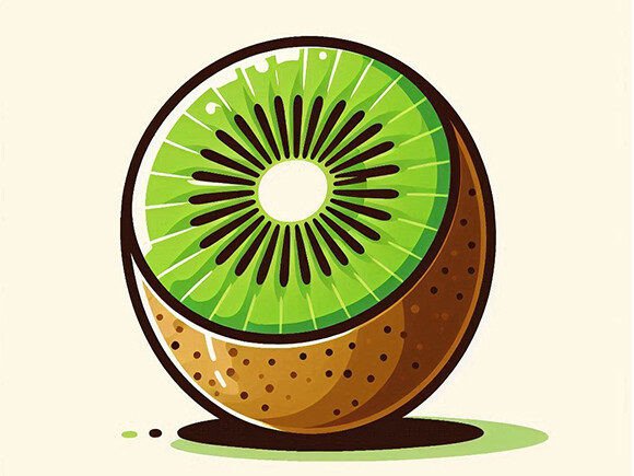 Kiwi Vector Illustration: Design with Natural Charm