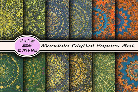 Mandala Digital Papers Set-4: Strategic Asset Allocation for Visual Communication