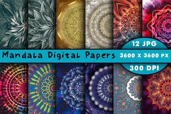 Mandala Digital Papers Vol-6: A Creative Resource Guide