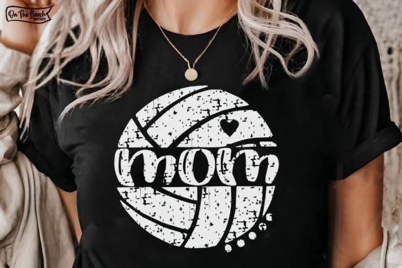 Mom Volleyball SVG Grunge Volleyball SVG: Elevating Sports Apparel Design