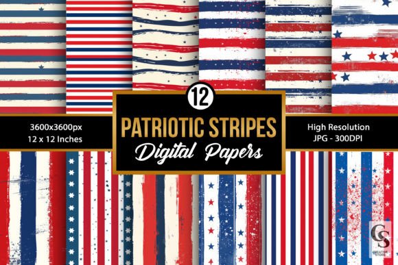 Patriotic Stars Stripes Digital Papers: Practical Applications for Holidays and Heritage Projects