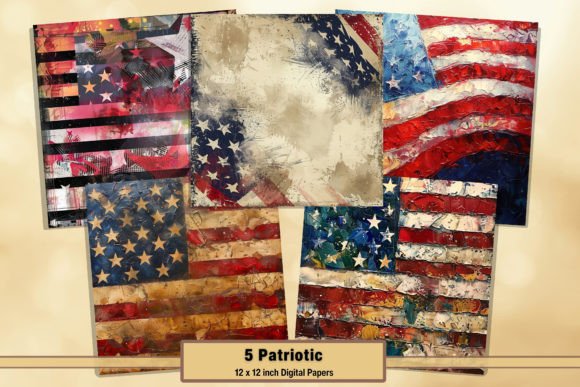 Printable Grunge American Flag Papers 24: A Practical Guide to Authentic Patriotic Design