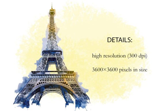 Watercolor Landmarks Travel PNG Clipart Guide